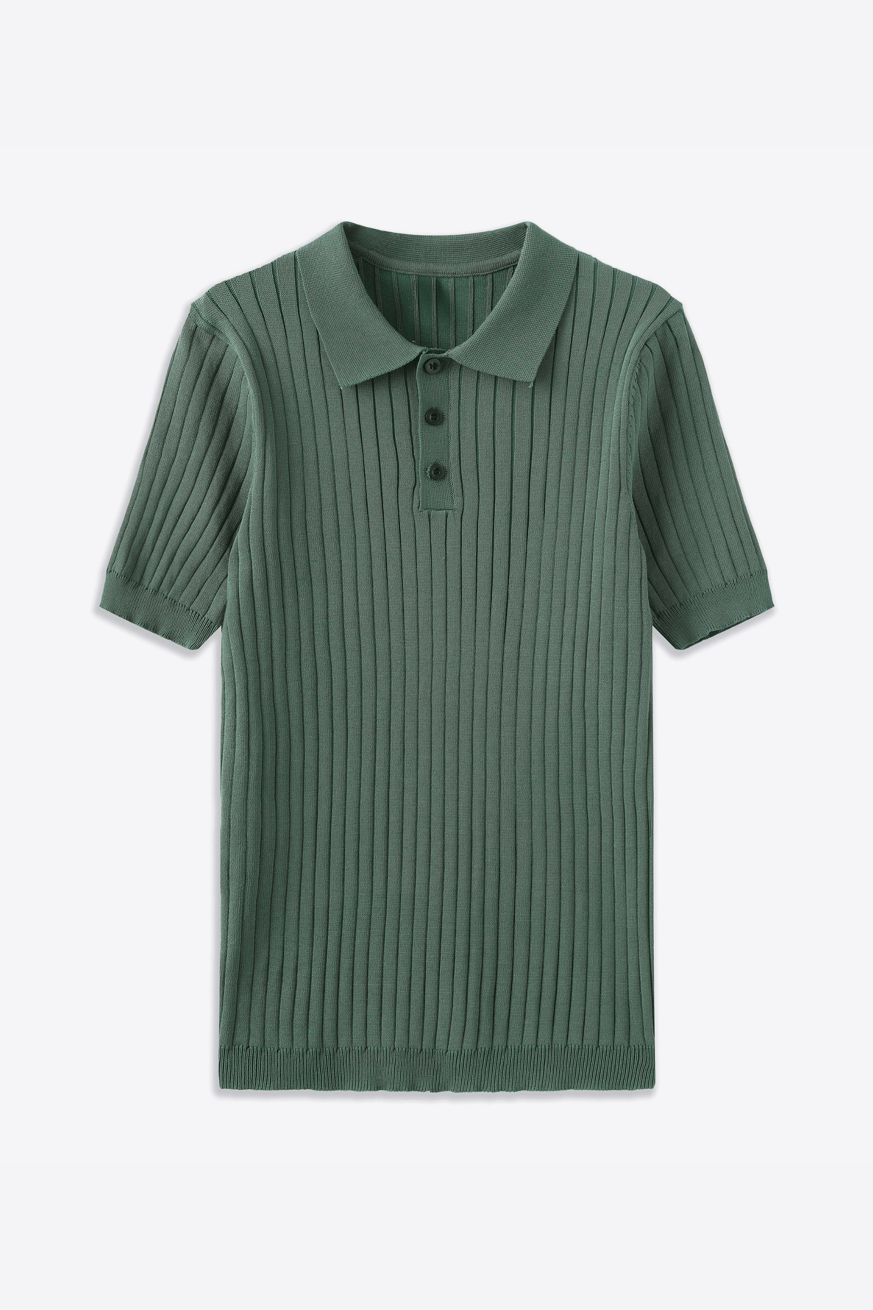 Alessandro Toscani™ Green / M Garda - Ribbed Short Sleeve Polo