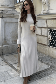 Alessandro Toscani Beige / S DANIELA™ | Long-sleeved Dress