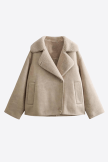 Alessandro Toscani Beige / S GIULIANA™ | Faux Leather Coat