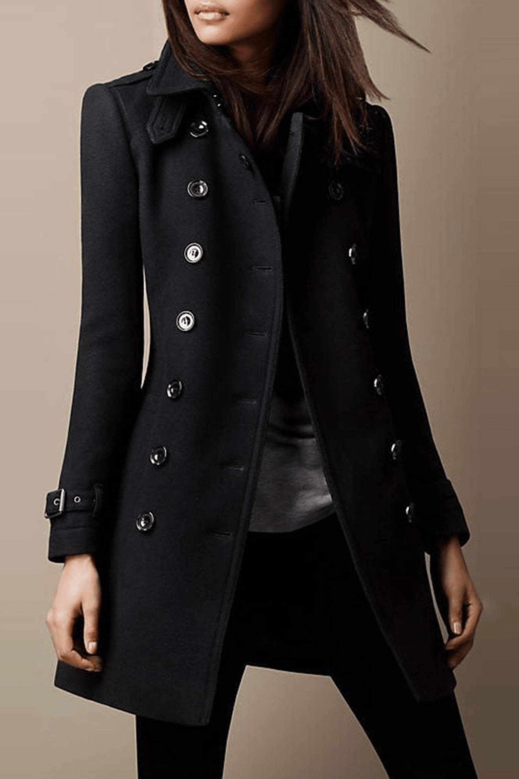 Alessandro Toscani Black / S Nadia - Hip Coat