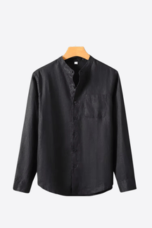 Alessandro Toscani Black / S Santorini - Linen Shirt