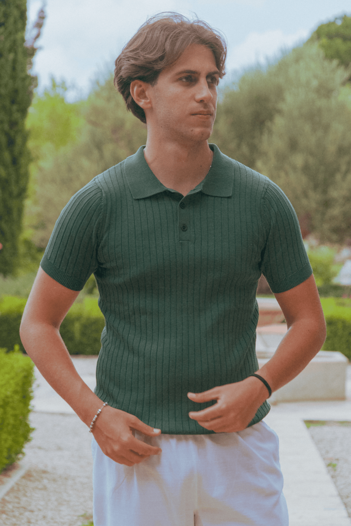 Alessandro Toscani™ Garda -  Ribbed Short Sleeve Polo