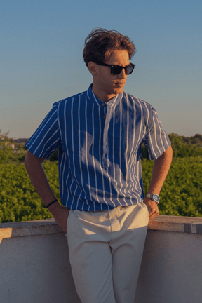 Alessandro Toscani™ MANUEL™ | Striped Shirt with Short Sleeves