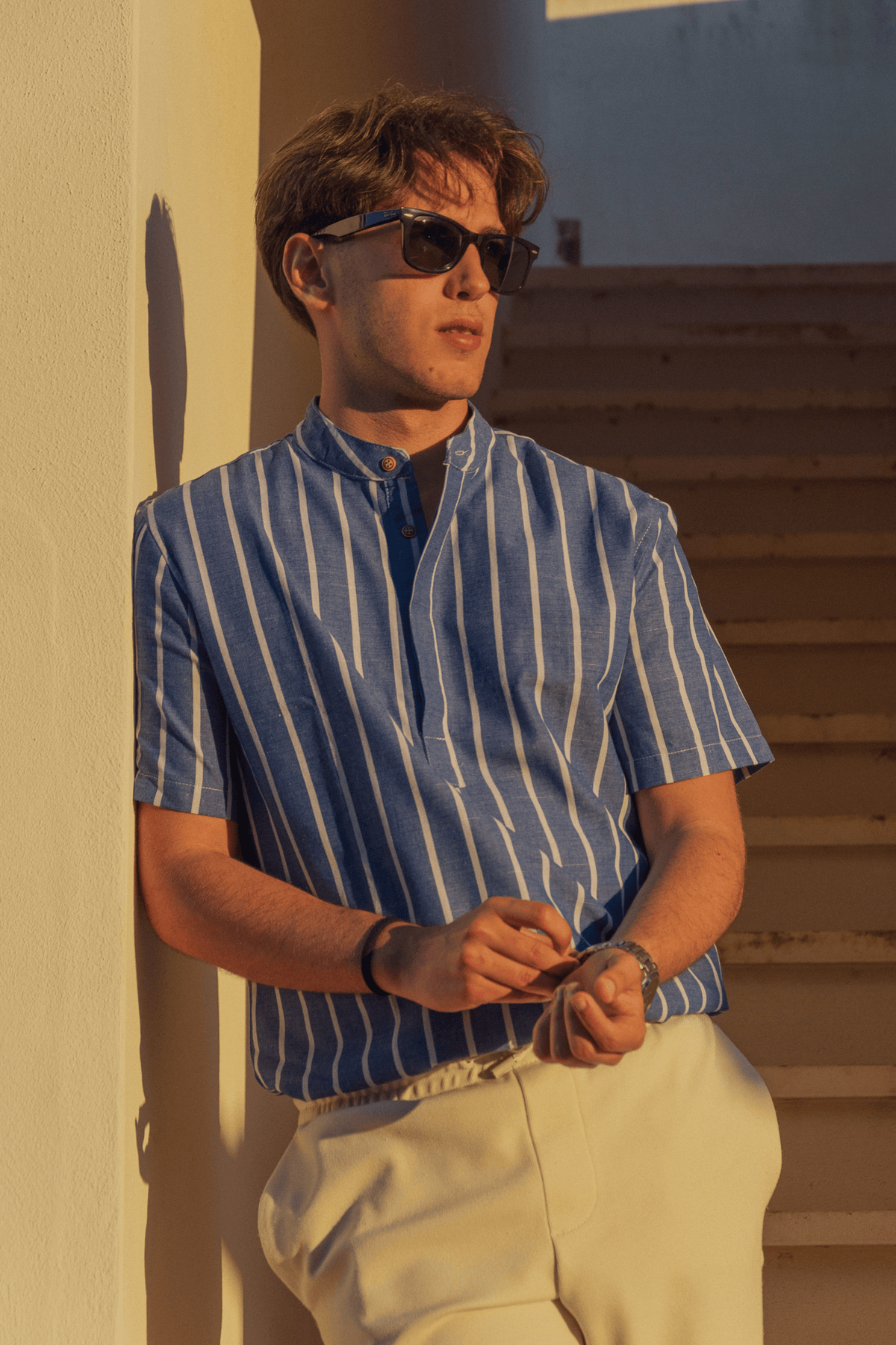 Alessandro Toscani™ MANUEL™ | Striped Shirt with Short Sleeves