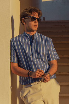 Alessandro Toscani™ MANUEL™ | Striped Shirt with Short Sleeves