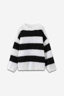 Alessandro Toscani White and Black / S Lis -  Knitted Sweater