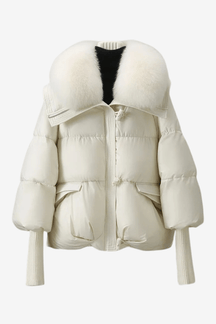 Alessandro Toscani White / S VALENTINA - Glam Puffer Jacket